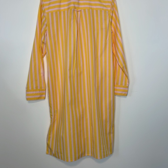 J. Crew Yellow and Pink Striped Button Up Shirtdress. Size XS. NWT. - Picture 11 of 14